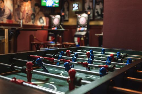 Tischkicker im Sportcafe Crambolage